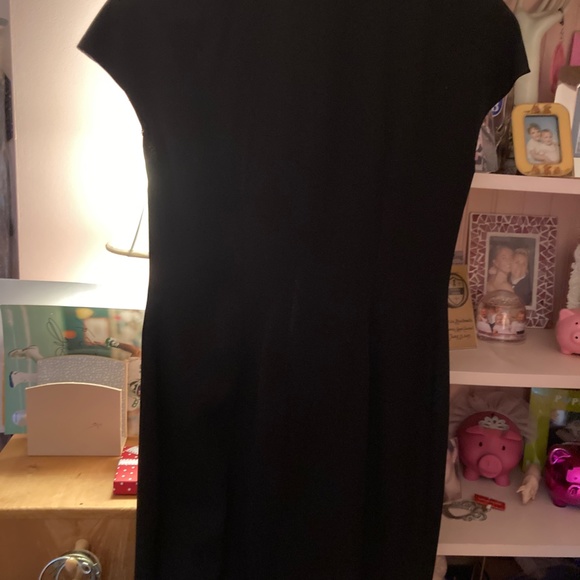 Black Ann Taylor Dress with buttons (coat style) - Picture 3 of 3